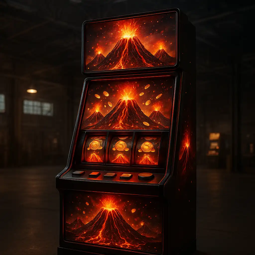 3 Coin Volcanoes slot cabinet at DieselWin Casino
